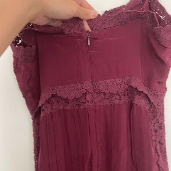 NWT FARM Rio Lace Trim Midi Dress Purple Women Size XS - Picture 8 of 15